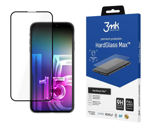 3MK HardGlass Max do iPhone 15 Pro 5903108529082 - 1173095 - zdjęcie